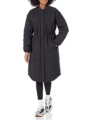 Produktbild: Amazon Essentials Damen Übergroßer Steppmantel (In Übergröße Erhältlich), Schwarz, M