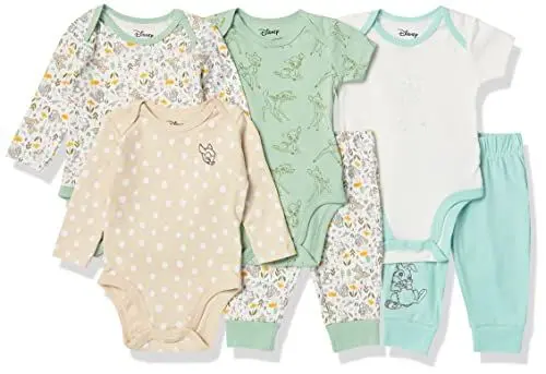 Produktbild: Amazon Essentials Disney | Marvel | Star Wars Unisex Baby 6-teiliges Outfit-Set, 6er-Pack, Bambi Nature, 24 Monate