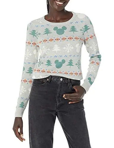 Produktbild: Amazon Essentials Disney | Marvel | Star Wars Damen Leichte Pullover mit Rundhalsausschnitt, Mickey Fair Isle - Womens, XXL