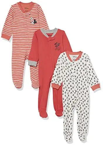 Produktbild: Amazon Essentials Disney | Marvel | Star Wars Unisex Baby Baumwoll-Strampler mit Fuß - Auslauffarben, 3er-Pack, Mickey Expressions, Frühchen