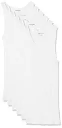 Produktbild: Amazon Essentials Herren Ärmellose Unterhemden, 6er-Pack, Weiß, XS