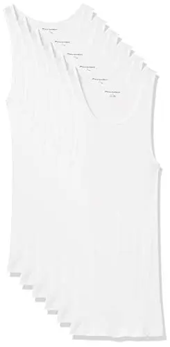 Produktbild: Amazon Essentials Herren Ärmellose Unterhemden, 6er-Pack, Weiß, XS