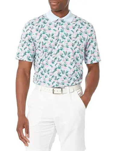 Produktbild: Amazon Essentials Herren Golf-Polo-Shirt, Schnell Trocknend, Normale Passform, Blassblau Flamingo, M