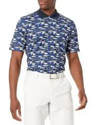 Produktbild: Amazon Essentials Herren Golf-Polo-Shirt, Schnell Trocknend, Normale Passform, Blau Fisch, XS
