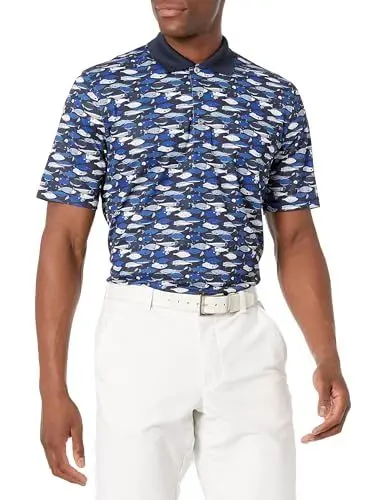 Produktbild: Amazon Essentials Herren Golf-Polo-Shirt, Schnell Trocknend, Normale Passform, Blau Fisch, XS