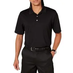 Produktbild: Amazon Essentials Herren Golf-Polo-Shirt, Schnell Trocknend, Normale Passform - Auslauffarben, Schwarz, 3XL Große Größen