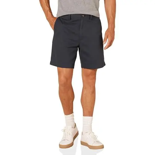 Produktbild: Amazon Essentials Herren 18 cm Chinoshorts Mit Klassischer Passform, Dunkles Marineblau, 38W