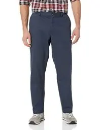 Produktbild: Amazon Essentials Herren Knitterarme Flatfront-Chinohose, Gerade Geschnitten, Marineblau, 40W / 32L