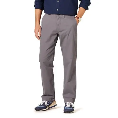 Produktbild: Amazon Essentials Herren Legere Stretch-Chinohose mit klassischer Passform, Dunkelgrau, 40W / 32L