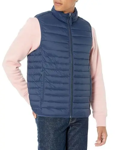 Produktbild: Amazon Essentials Herren Leichte, Wasserbeständige Pufferweste, Verstaubar, Marineblau, XXL