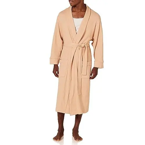 Produktbild: Amazon Essentials Herren Leichter Waffelpiqué-Bademantel (erhältlich in Big & Tall), Helles Kamelbraun, XS