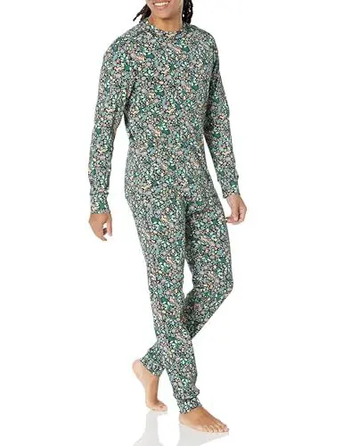 Produktbild: Amazon Essentials Herren Pyjamaset, Strick, Schwarz Folklorisch, 3XL