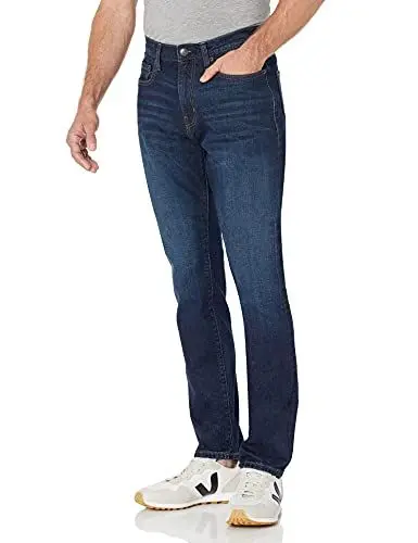 Produktbild: Amazon Essentials Herren Stretchjeans, athletische Passform, Indigo Waschung, 32W / 32L