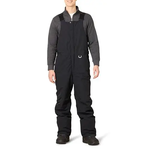 Produktbild: Amazon Essentials Herren Wasserabweisender isolierter Schneelatzoverall, Schwarz, M