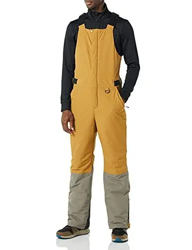 Produktbild: Amazon Essentials Herren Wasserabweisender isolierter Schneelatzoverall, Gold Hellbraun Farbblock, M