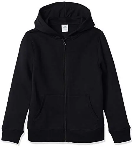 Produktbild: Amazon Essentials Jungen Fleece-Kapuzenpullover mit Reißverschluss, Schwarz, 9 Jahre