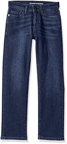 Produktbild: Amazon Essentials Jungen Gerade geschnittene Jeans in normaler Passform, Dunkle Waschung, 8 Jahre Slim