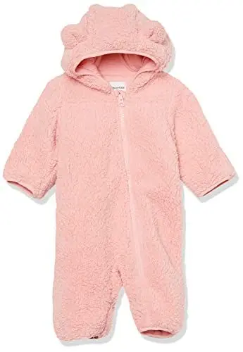 Produktbild: Amazon Essentials Unisex Baby Baby-Schneeoverall aus Sherpa-Fleece, Zartrosa, 24 Monate