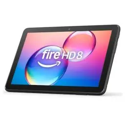 Produktbild: Amazon Fire HD 8-Tablet (Neueste Generation), 8-Zoll-HD-Bildschirm, 3 GB RAM, 32 GB Speicher, für Unterhaltung unterwegs, schwarz (2024) – mit Werbung