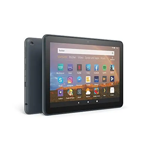 Produktbild: Amazon Fire HD 8 Plus-Tablet, Zertifiziert und generalüberholt, 8-Zoll-HD-Display, 64 GB, Schiefergrau mit Spezialangeboten·· für Unterhaltung unterwegs (2020) |