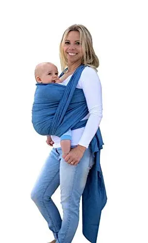 Produktbild: AMAZONAS Babytragetuch Carry Sling Denim - TESTSIEGER bei Stiftung Warentest mit Bestnote 1,7-510 cm 0-3 Jahre bis 15 kg in Blau