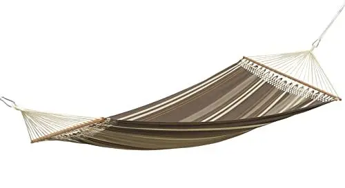Produktbild: AMAZONAS Edle Premium Stabhängematte in Übergröße Palacio Cafe 240x160 cm bis 200 kg gestreift