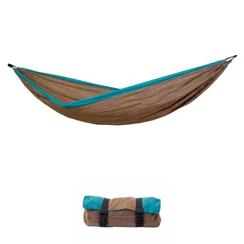 Produktbild: AMAZONAS Ultra-Light Hängematte Silk Traveller XL Mountain Ultraleicht und komfortabel 385 g 295 x 150 cm Packmaß 25 x 8cm bis 200 kg
