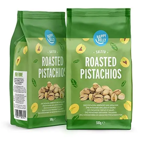 Produktbild: Amazon-Marke: Happy Belly Pistazien, geröstet und gesalzen, 500g (2er-Pack)