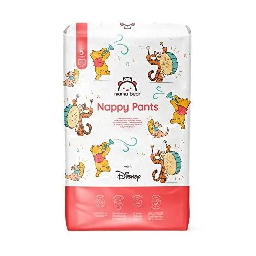 Produktbild: Amazon-Marke: Mama Bear Disney Windelhöschen, Größe 5 (12-17 kg), Weiß, 70 Stück, 1er-Pack