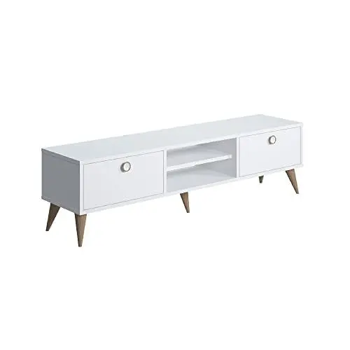 Produktbild: Amazon-Marke: Movian TV-Ständer Vega, Lowboard-Schrank, 152 x 35 x 40 cm, Mittel, Weiß