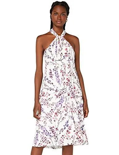 Produktbild: Amazon-Marke: TRUTH & Fable Damen Hochzeitskleid Multiway Midi, Mehrfarbig (White Blossom), 38, Label:M