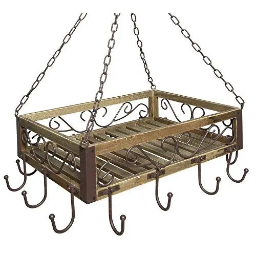 Produktbild: Ambiente Haus Topfhänger 83043 Pfannenhänger 40 cm Deckenregal Hängeregal Hänger Wurstkrone