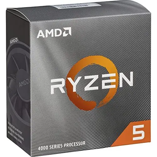 Produktbild: AMD Ryzen 5 4500 Prozessor (Basistakt: 3.6GHz, Max. Leistungstakt: bis zu 4.1GHz, 6 Kerne, L3-Cache 8MB, Socket AM4) 100-100000644BOX Schwarz