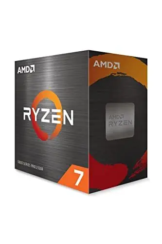 Produktbild: AMD Ryzen 7 5700X Prozessor (Basistakt: 3.4GHz, Max. Leistungstakt: bis zu 4.6GHz, 8 Kerne, L3-Cache 32MB, Socket AM4, ohne Kühler) 100-100000926WOF, Schwarz.