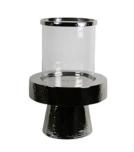 Produktbild: AM-Design Windlicht, Aluminium/Glas, Silber, 33x33x54 cm