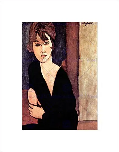 Produktbild: Amedeo Modigliani Portrait of Madame REYNOUARD Black Framed Art Print B12X1011