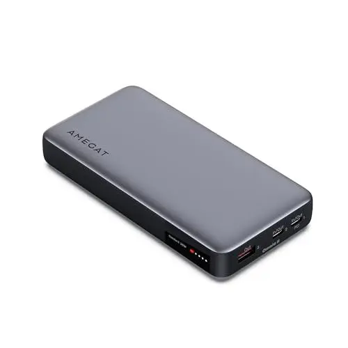 Produktbild: AMEGAT Powerbank 20000mAh, PD 30W Fast Charging Power Bank USB C, PPS Externe Handyakkus Schnellladefunktion für iPhone, Galaxy, MacBook, iPad