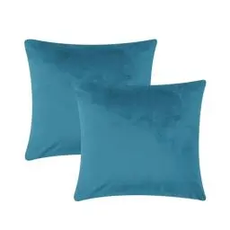 Produktbild: AMEHA Blaugrün Samt Kissenbezüge 45 x 45 cm - Dekorative Wurf Kissenbezüge - Set mit 2 Quadratischen Kissenbezügen für Sofa Schlafzimmer Couch, 18 x 18 Zoll