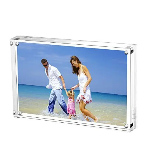 Produktbild: AMEITECH Magneticsche, ACRYI Foto-Bilderrahmen,Haelt 15x20 cm Fotos, 10mm+10mm Dicker Transparent und Rahmenlos -Transparent