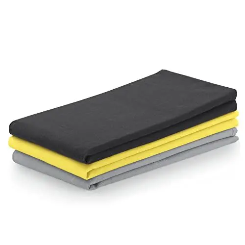 Produktbild: AmeliaHome 3er Set Geschirrtücher Baumwolle Küchentücher 50x70 cm Glatt Letty Anthrazit Grau
