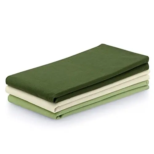 Produktbild: AmeliaHome 3er Set Geschirrtücher Baumwolle Küchentücher 50x70 cm Glatt Letty Flaschengrün Grün