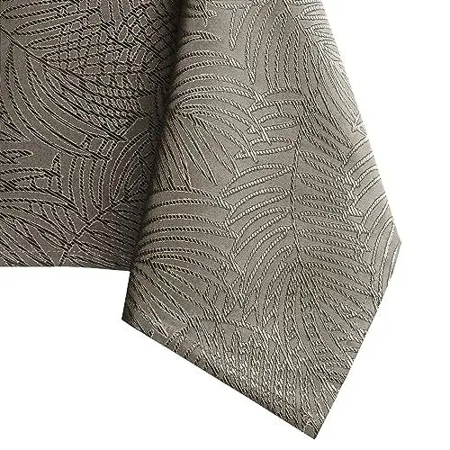 Produktbild: AmeliaHome Tischdecke 40x40 cm Mitteldecke Tischtuch Tafeldecke Fleckschutz Lotuseffekt Abwaschbar Wasserabweisend Ornament Cappuccino Gaia