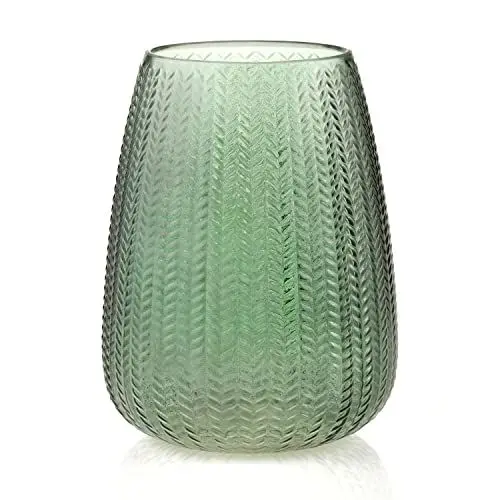 Produktbild: AmeliaHome Vase 18,5x24 cm Dekovase Tischvase aus Glas Dekoration Sevilla Flaschengrün