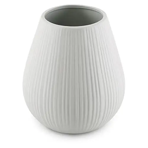 Produktbild: AmeliaHome Vase aus Keramik Dekovase Tischvase Dekoration Suez Grau