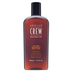 Produktbild: AMERICAN CREW – 24 h Deodorant Body Wash, 450 ml, Pflegedusche für Männer, Duschgel für Feuchtigkeit & lang anhaltenden Schutz vor Körpergeruch, mit Teebaum- & Pfefferminzöl