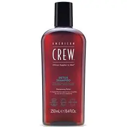 Produktbild: AMERICAN CREW – Detox Shampoo, 250 ml, Pflegeshampoo ohne Silikone für Männer, Haarshampoo zur Reinigung & Peeling für die Kopfhaut, mit feuchtigkeitsspendendem Panthenol, vegan