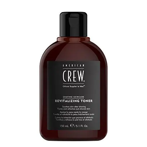 Produktbild: AMERICAN CREW – Revitalizing Toner, 150 ml, Tonikum revitalisiert die Haut nach der Rasur, After Shave mit beruhigender Wirkung, Pflegeprodukt mit enzymatischem Exfoliant