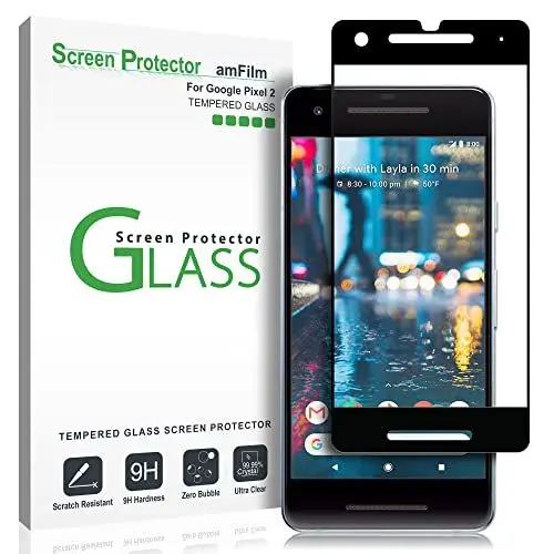 Produktbild: amFilm Vollständige Abdeckung Schutzfolie für Google Pixel 2, Displayschutzfolie für Google Pixel 2 (Schwarz)