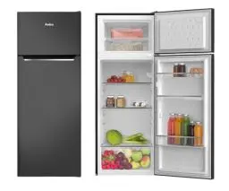 Produktbild: Amica DT 374 160 S Kühl-/Gefrierkombination/Standgerät/Schwarze Edelstahloptik / 144 cm (H) 54 cm (B) 55 cm (T)