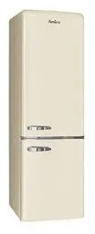 Produktbild: Amica KGCR 387 100 B Retro Kühl-/Gefrierkombination / Coffee Cream (Beige) / 181cm (H) x 55cm (B) x 62cm (T) / Retro-Design / Kühlschrank mit Gefrierfach